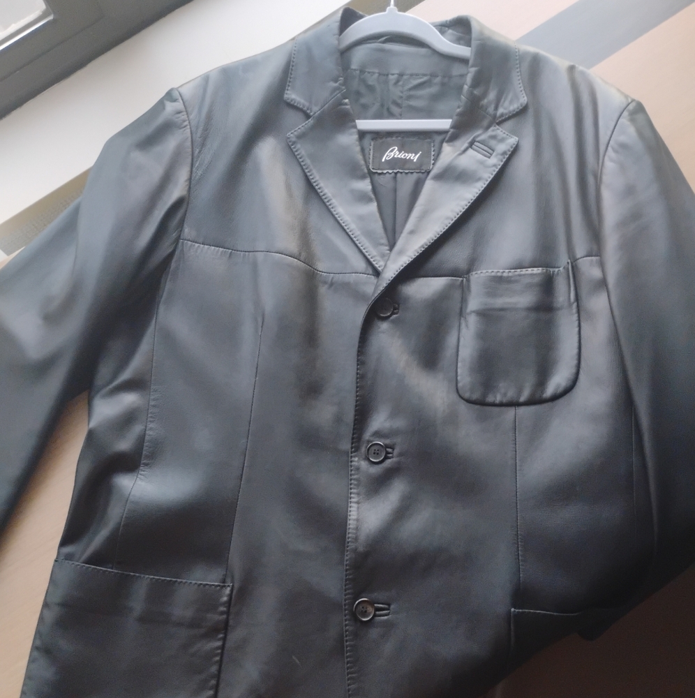 Black leather jacket